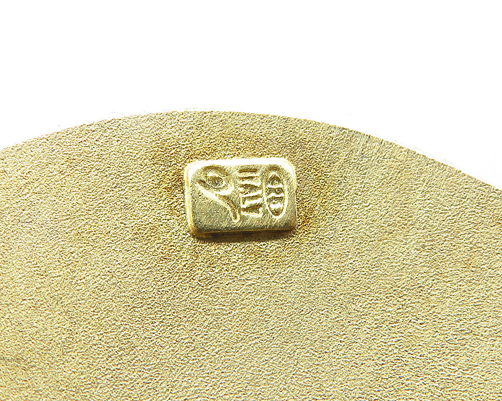 925 Silver  Vintage Gold Plated Diamond Cut Floral Leaf Vine Pendant  PT15338