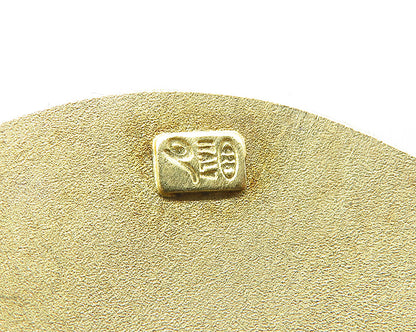 925 Silver  Vintage Gold Plated Diamond Cut Floral Leaf Vine Pendant  PT15338