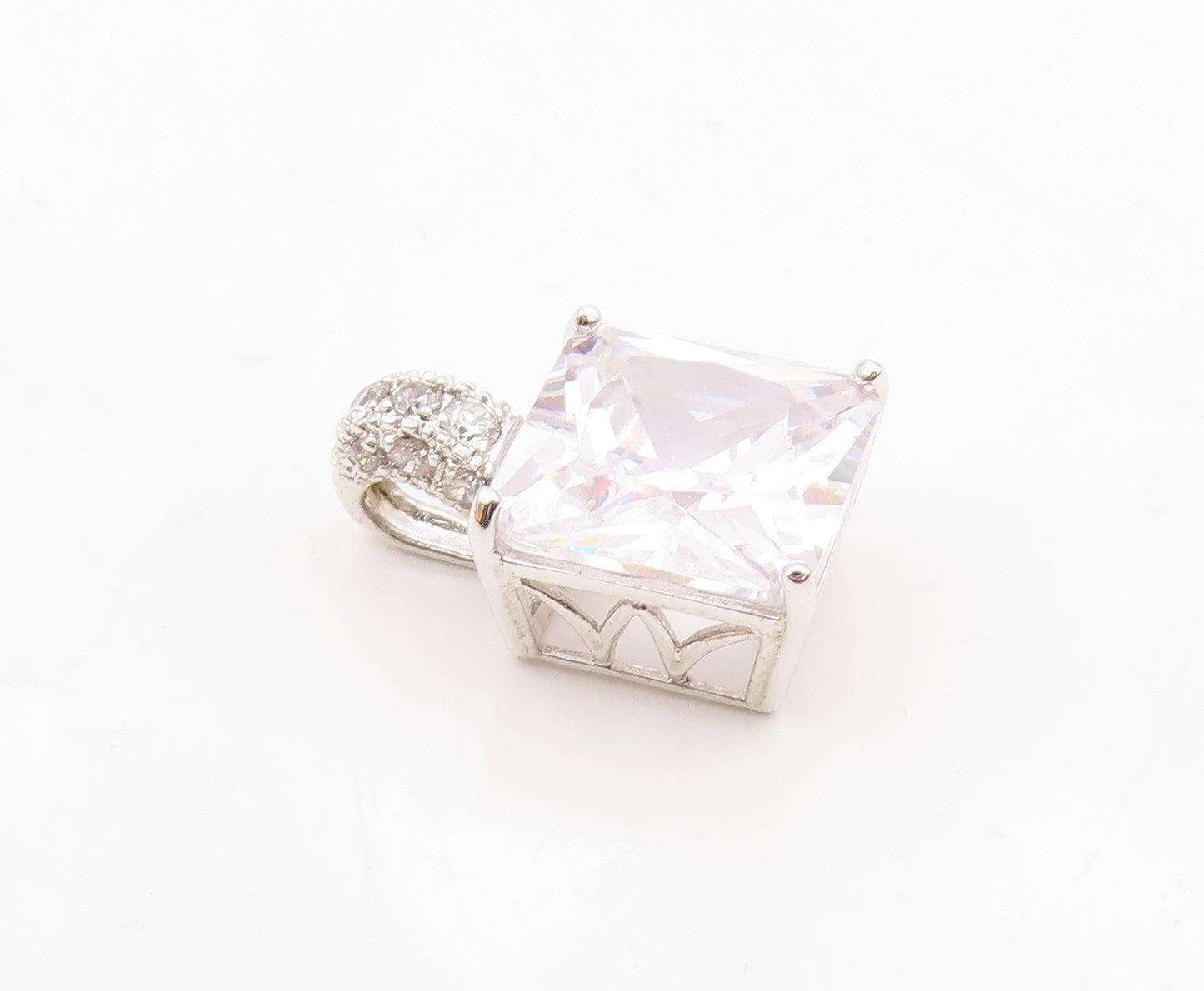 ROSS SIMON 925 Silver  Vintage Sparkling Cubic Zirconia Pendant  PT15878