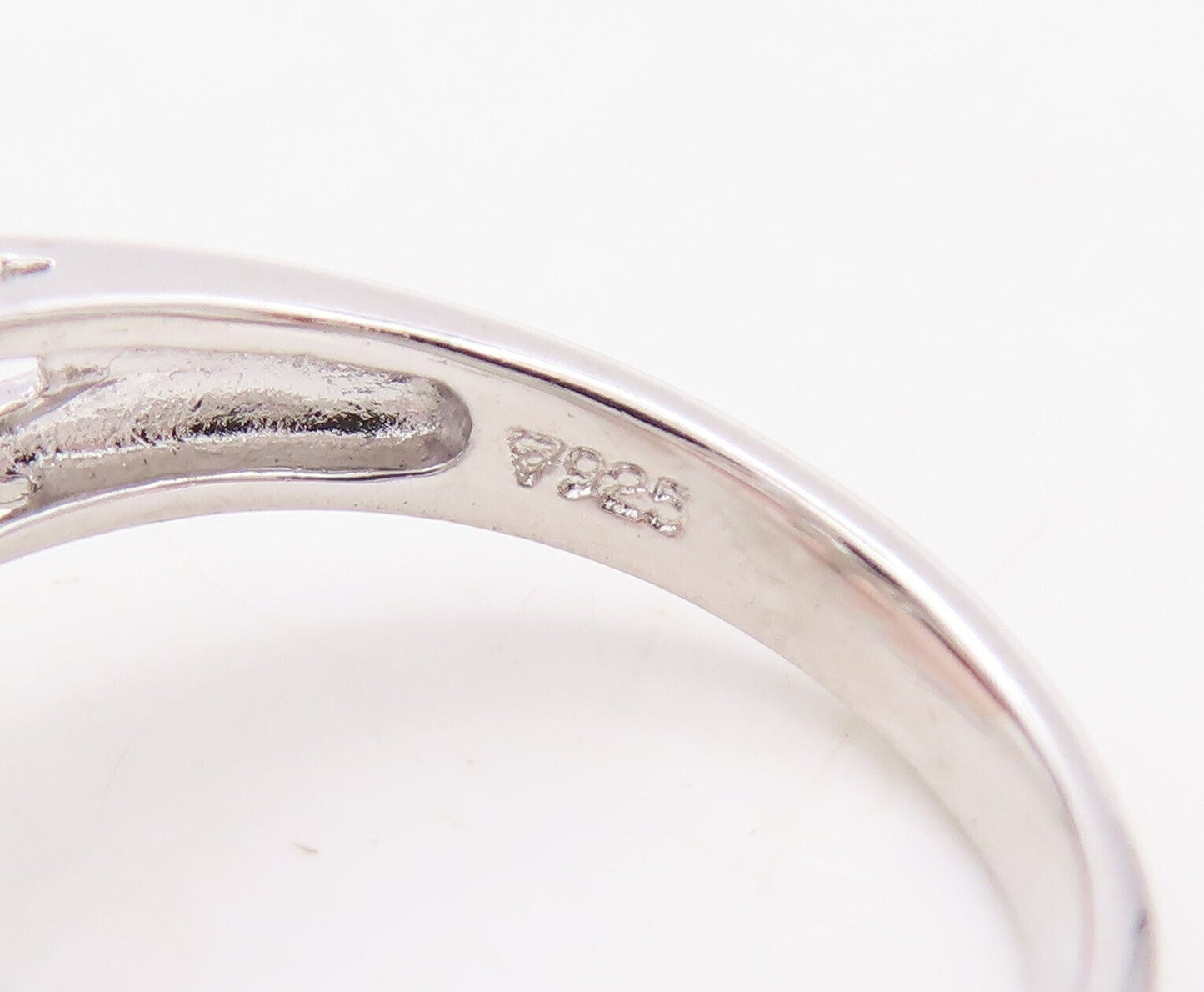 925 Sterling Silver Vintage Ring Oval Onyx Halo Tanzanite Inlay  Sz 7 RG31121