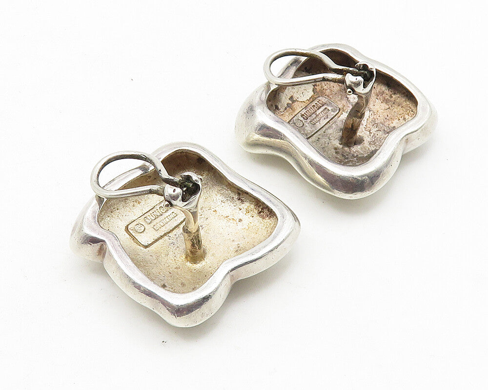 DUNIGAN 925 Sterling Silver  Vintage Modernist Non Pierce Earrings  EG5866