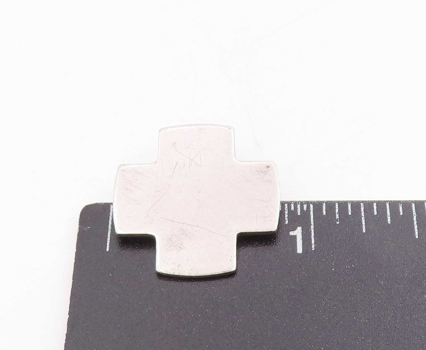 925 Sterling Silver Vintage Pendant Minimalist Geometric Plus Charm  PT25383