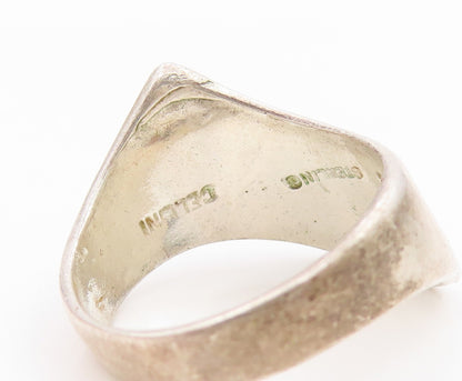 925 Sterling Silver Vintage Ring CELLINI Minimalist Solid Wave Band Sz 6 RG34011