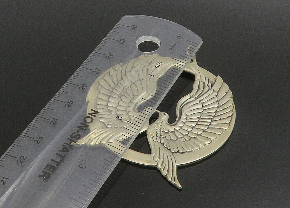 WALLACE 925 Sterling Silver  Vintage Peace On Earth Doves Pendant  PT19214