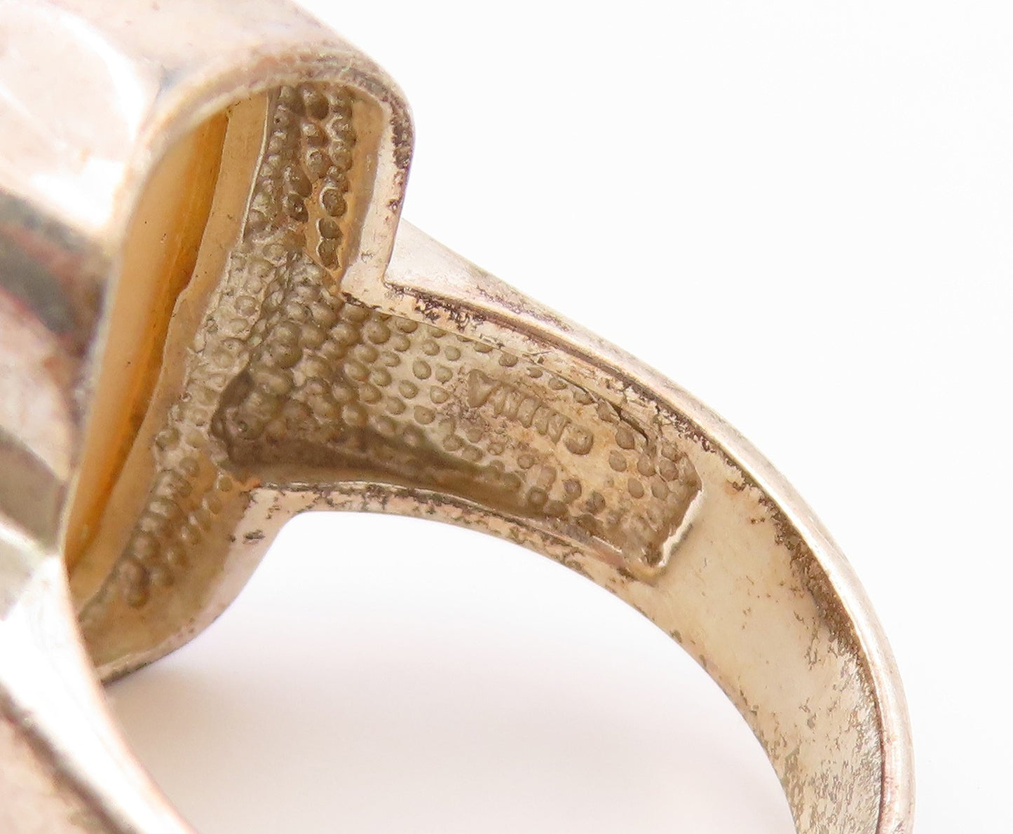 925 Sterling Silver Vintage Ring WHITNEY KELLY Mother Of Pearl  Sz 8  RG36861