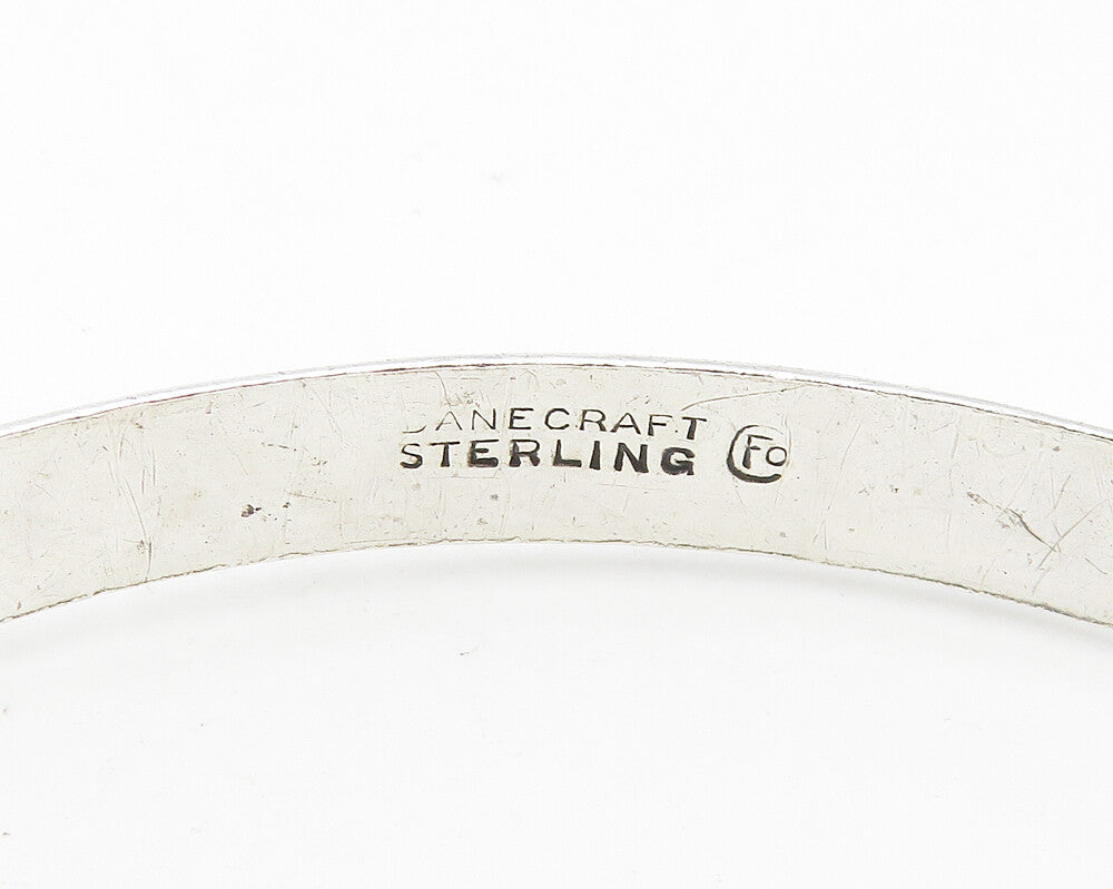 DANECRAFT 925 Sterling Silver  Vintage Floral Swirl Bangle Bracelet  BT7811