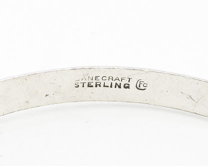 DANECRAFT 925 Sterling Silver  Vintage Floral Swirl Bangle Bracelet  BT7811