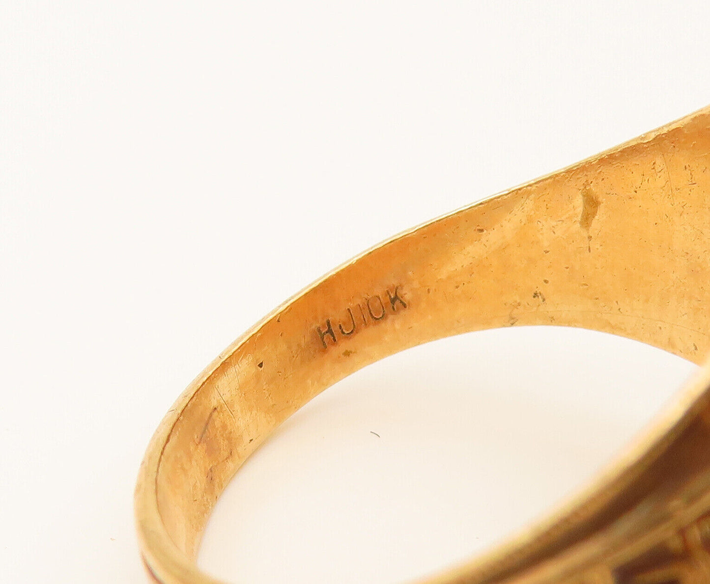 10K GOLD  Vintage Antique 1979 Carnegie High School Band Ring Sz 9  GR617