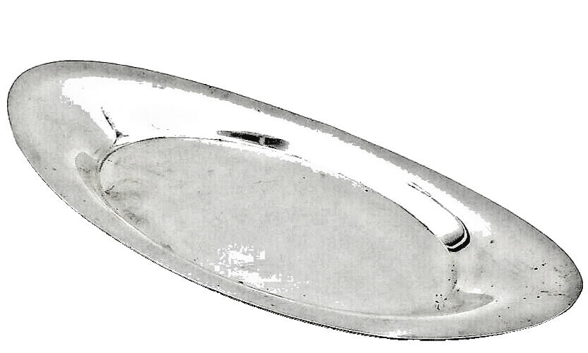 TIFFANY & CO. 925 Sterling Silver  Vintage Shiny Serving Plate Dish  TR1789