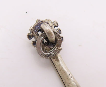 925 Sterling Silver Vintage Pendant BEAU Etched Musician Guitar Charm   PT25201