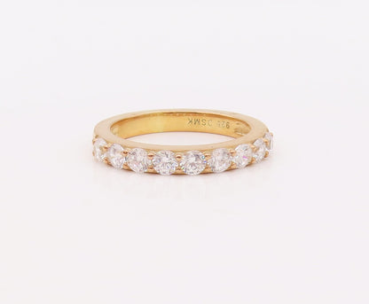 925 Sterling Silver Vintage Ring Gold Plated Stackable CZ Bands  Sz 7  RG29926