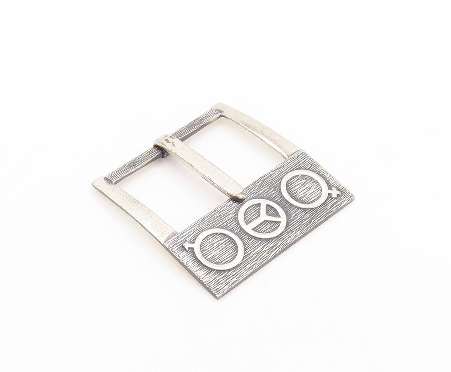 925 Sterling Silver Vintage Belt Buckle AVEDON Minimalist Gender Neutral  TR3783