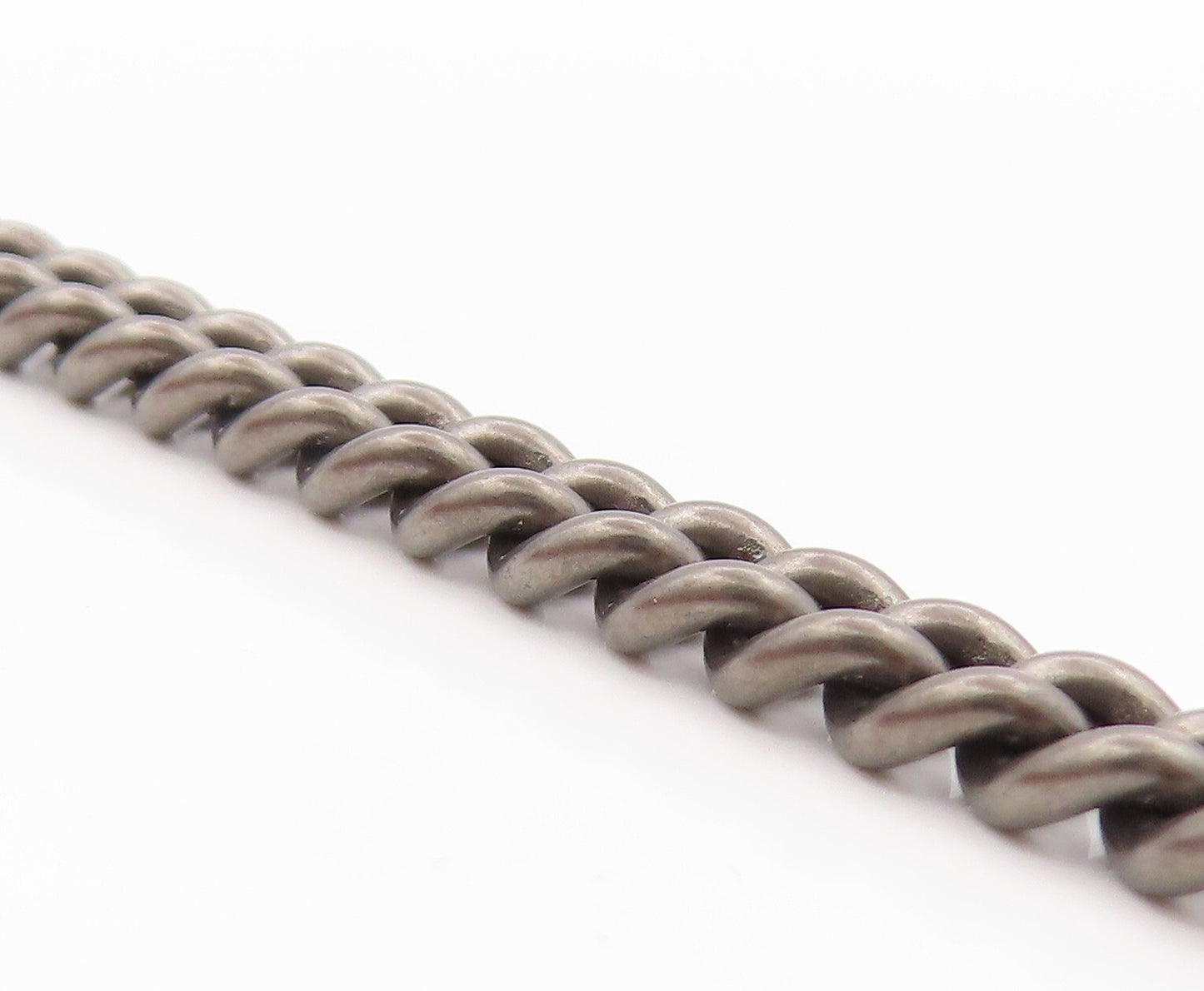 925 Sterling Silver Vintage Bracelet VERA WANG Dark Tone Curb Link Band  BT11058