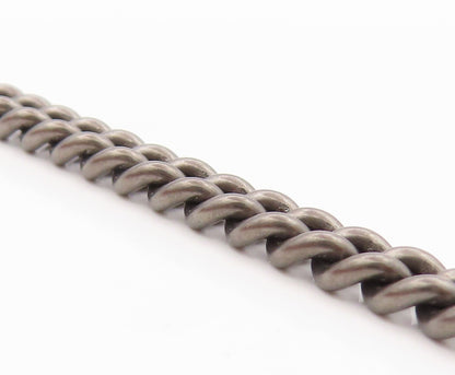 925 Sterling Silver Vintage Bracelet VERA WANG Dark Tone Curb Link Band  BT11058