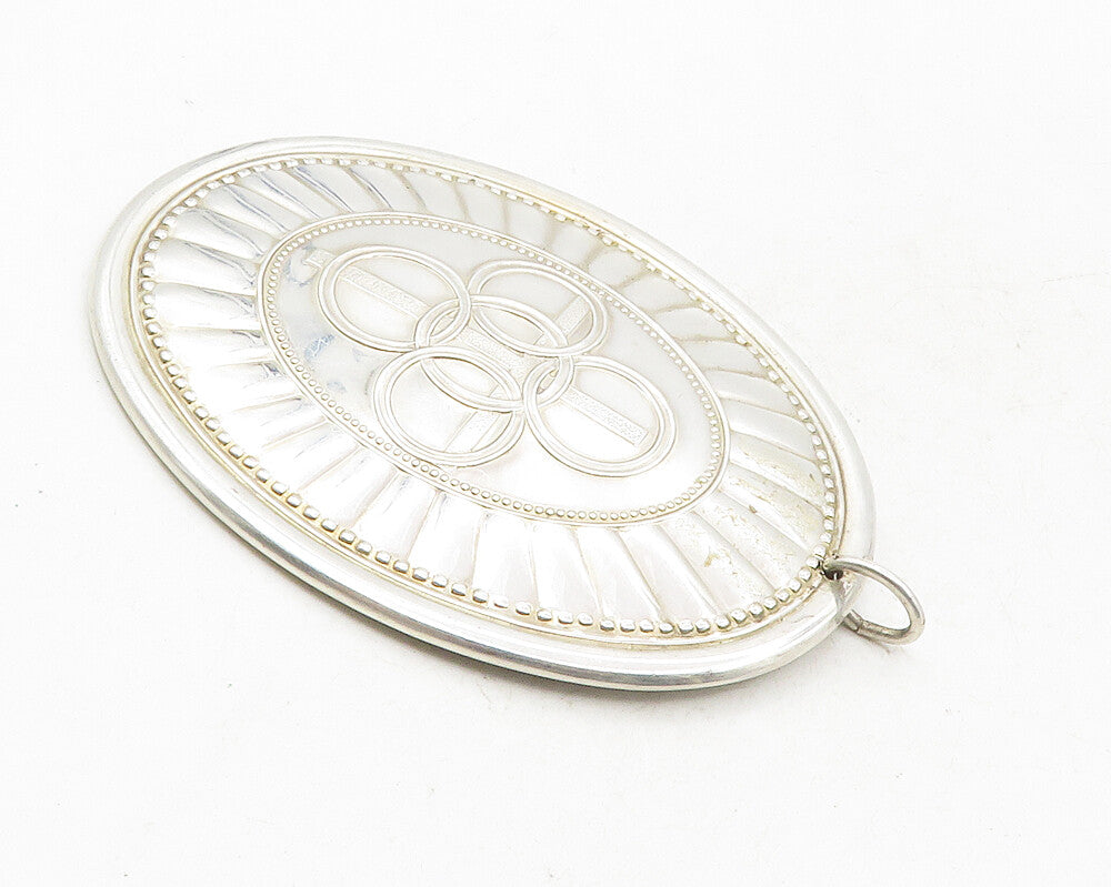 TOWLE STERLING 925 Silver  Vintage 5 Golden Rings Christmas Pendant  PT7872