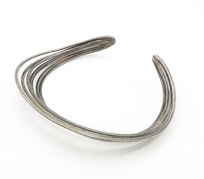 925 Sterling Silver  Vintage Dark Tone Split Shank Collar Necklace  NE2579