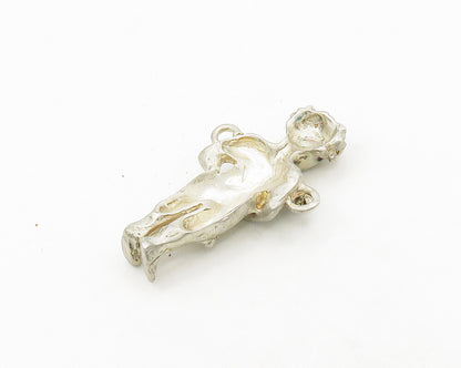 925 Sterling Silver  Vintage Sculpted Adam Biblical Figure Pendant  PT15544