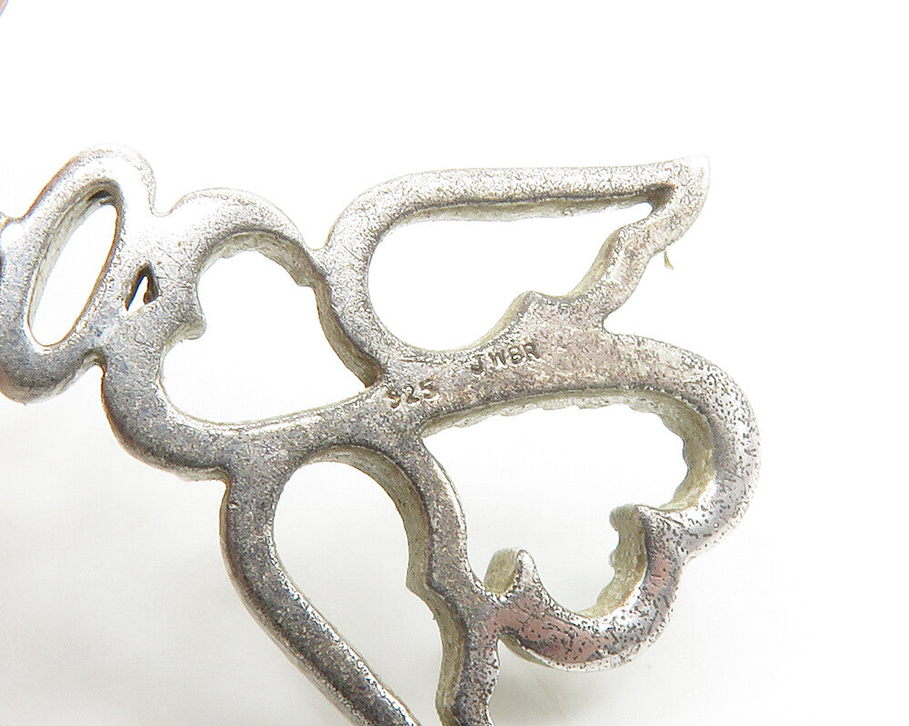 JWBR 925 Silver  Vintage Genuine Diamonds Infinity Heart Angel Pendant PT13683
