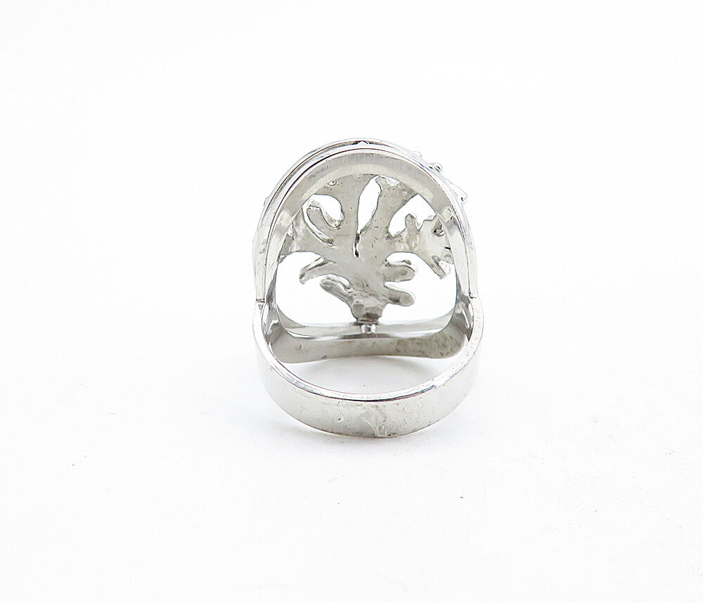 TAHARA & CO. 925 Silver  Polished Tree Branches Dome Band Ring Sz 6  RG5527