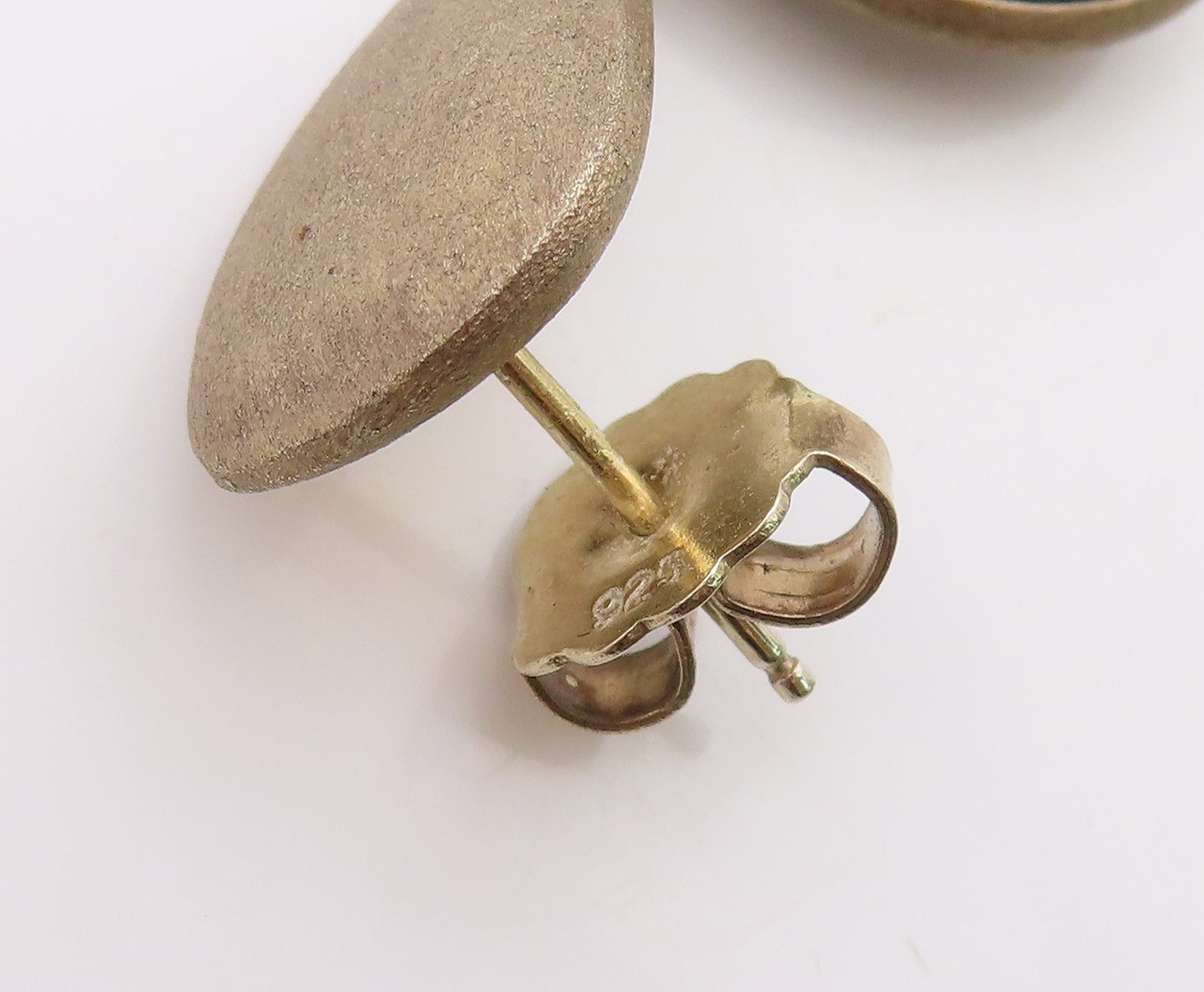 925 Sterling Silver Vintage Earrings Faceted Smoky Quartz Elegant Drops  EG13917