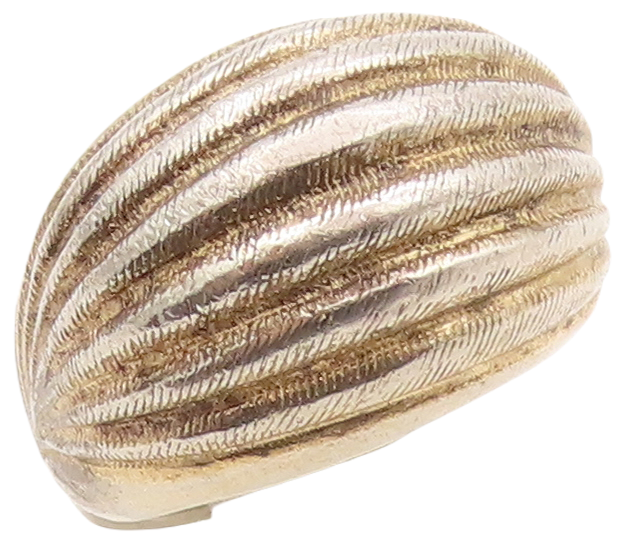 925 Sterling Silver Vintage Ring NAPIER Solid Broad Domed Etched  Sz 8  RG31006
