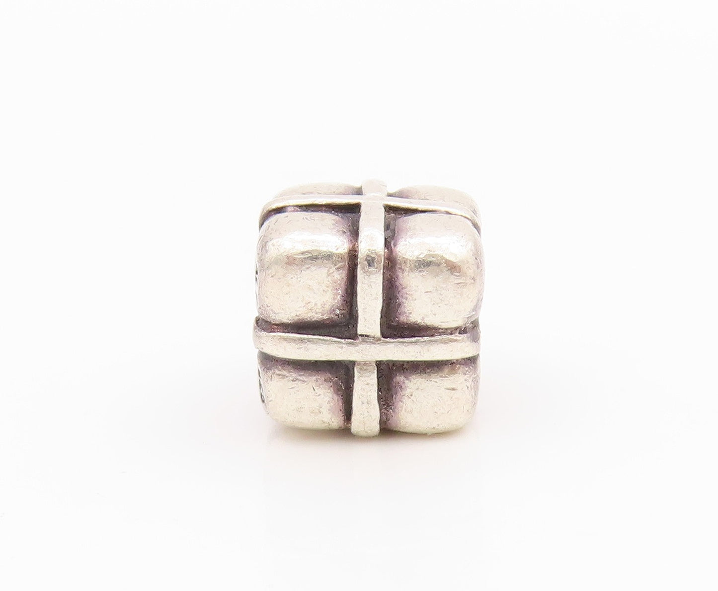 925 Sterling Silver Vintage Pendant PANDORA Antique Gift Box Charm  PT24398