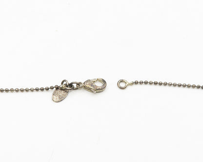 SAJEN 925 Sterling Silver  Vintage Druzy Stone Beaded Chain Necklace  NE3031