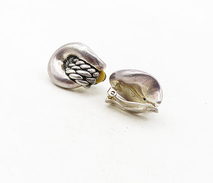 AIRESS 925 Sterling Silver  Vintage Rope Twist Non Pierce Earrings  EG4932
