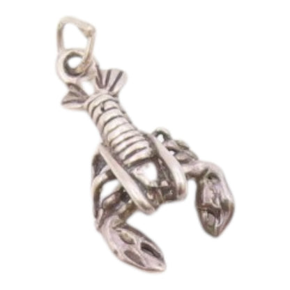 925 Sterling Silver  Vintage Petite Lobster Sea Animal Pendant  PT19880