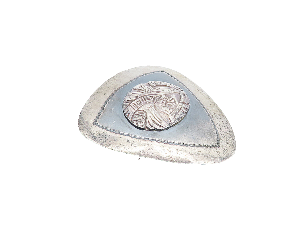 925 Sterling Silver  Vintage Antique Traditional Design Brooch Pin  BP3035