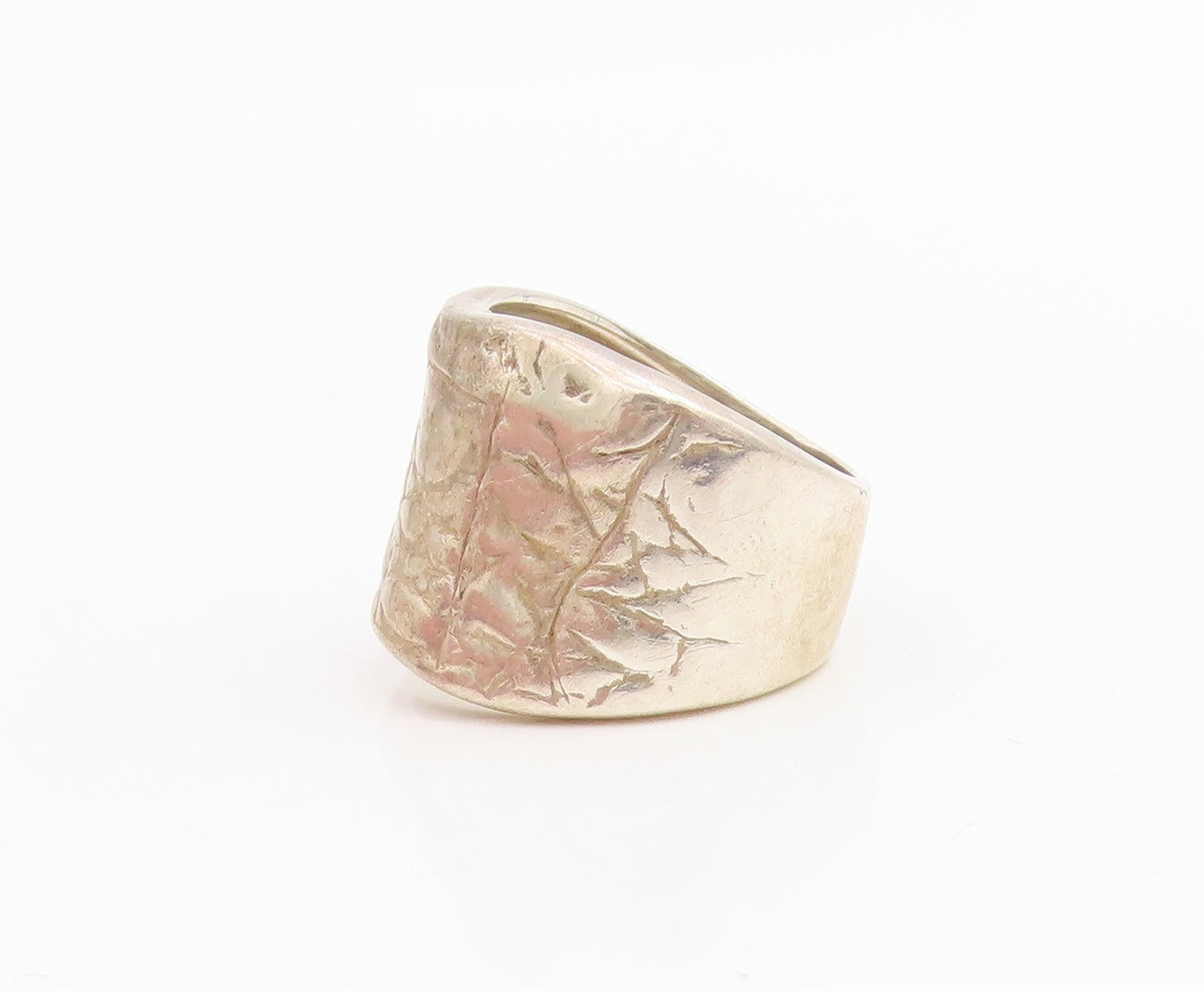 925 Sterling Silver Vintage Ring SILPADA Etched Statement Band  Sz 9.5  RG34761