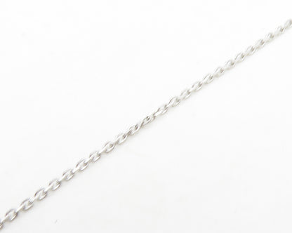 925 Sterling Silver  Abalone & Cubic Zirconia Tear Drop Chain Necklace  NE3144