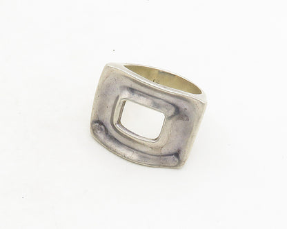 RLM STUDIO 925 Silver  Vintage Sculpted Open Square Band Ring Sz 10  RG19603
