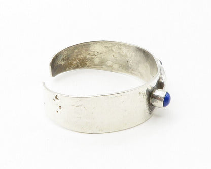 DELBERT CHATTER NAVAJO 925 Sterling Silver Vintage Gemstone Cuff Bracelet BT5620