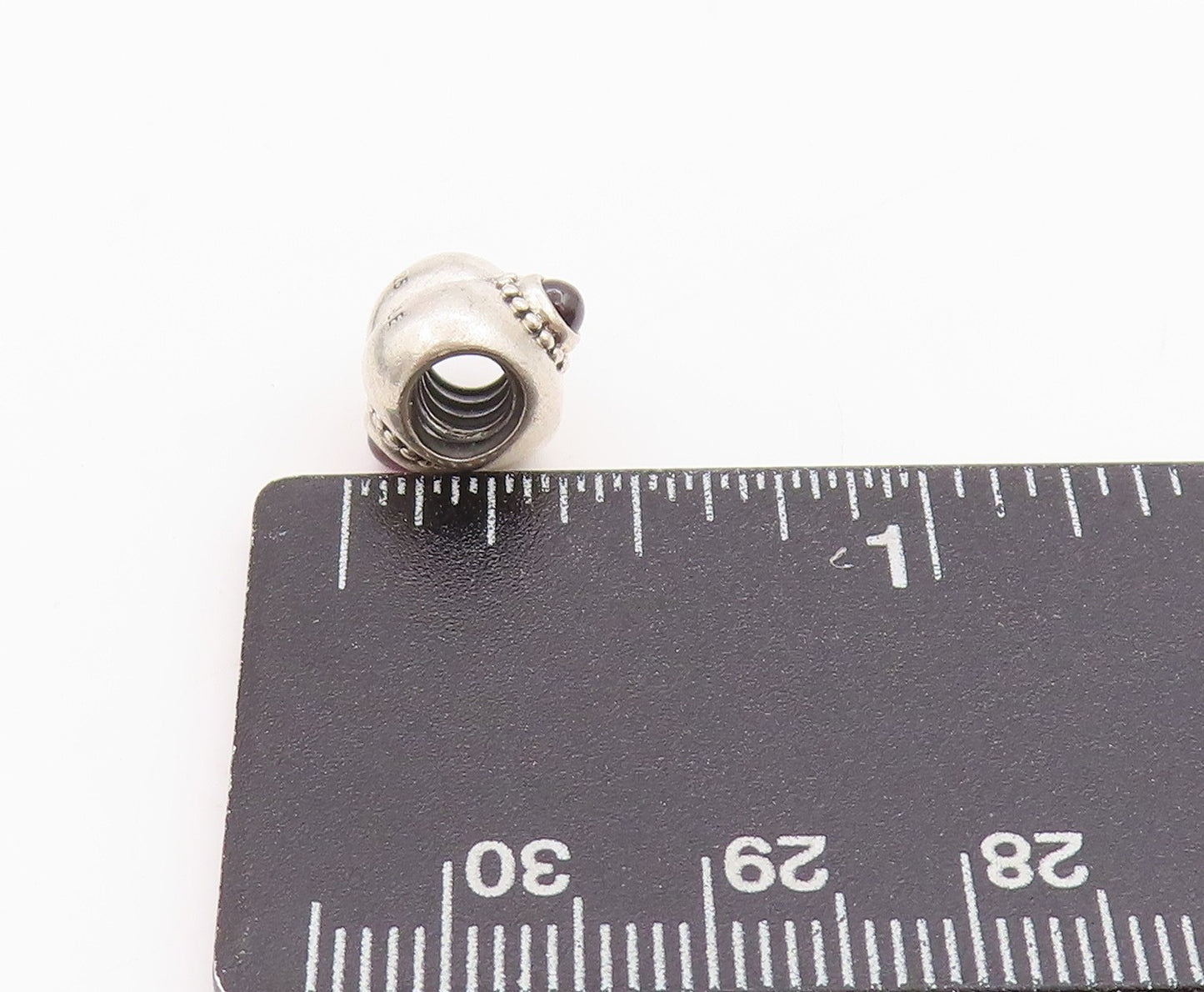 925 Sterling Silver Vintage Pendant PANDORA Cabochon CZ Heart Charm  PT24502