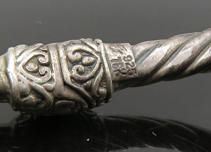 925 Sterling Silver & 18K GOLD  Vintage Citrine Twist Cuff Bracelet  BT8676