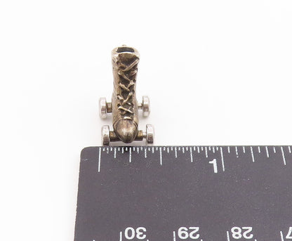 925 Sterling Silver Vintage Pendant Miniature Roller Skate Figurine  PT26122