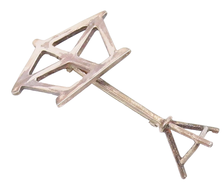 925 Sterling Silver  Vintage Designer Style Painters Stand Brooch Pin  BP10439
