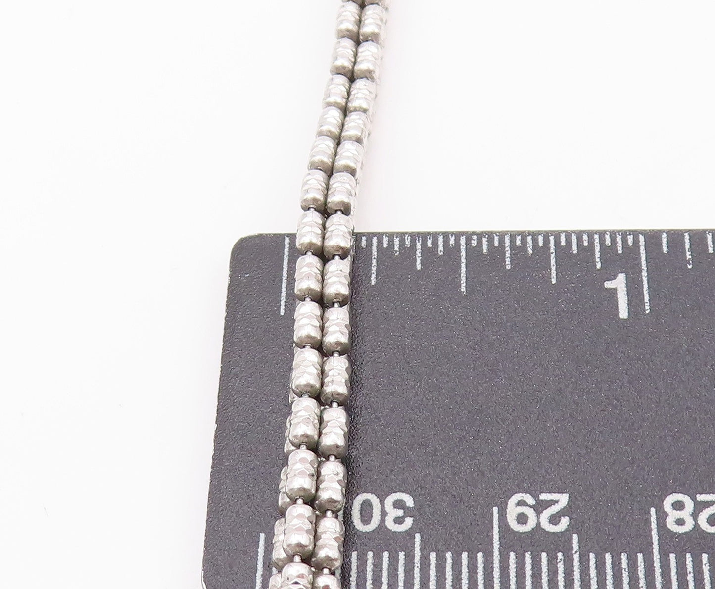 925 Sterling Silver Vintage Necklace Designer Bead Cluster Chain  NE4574