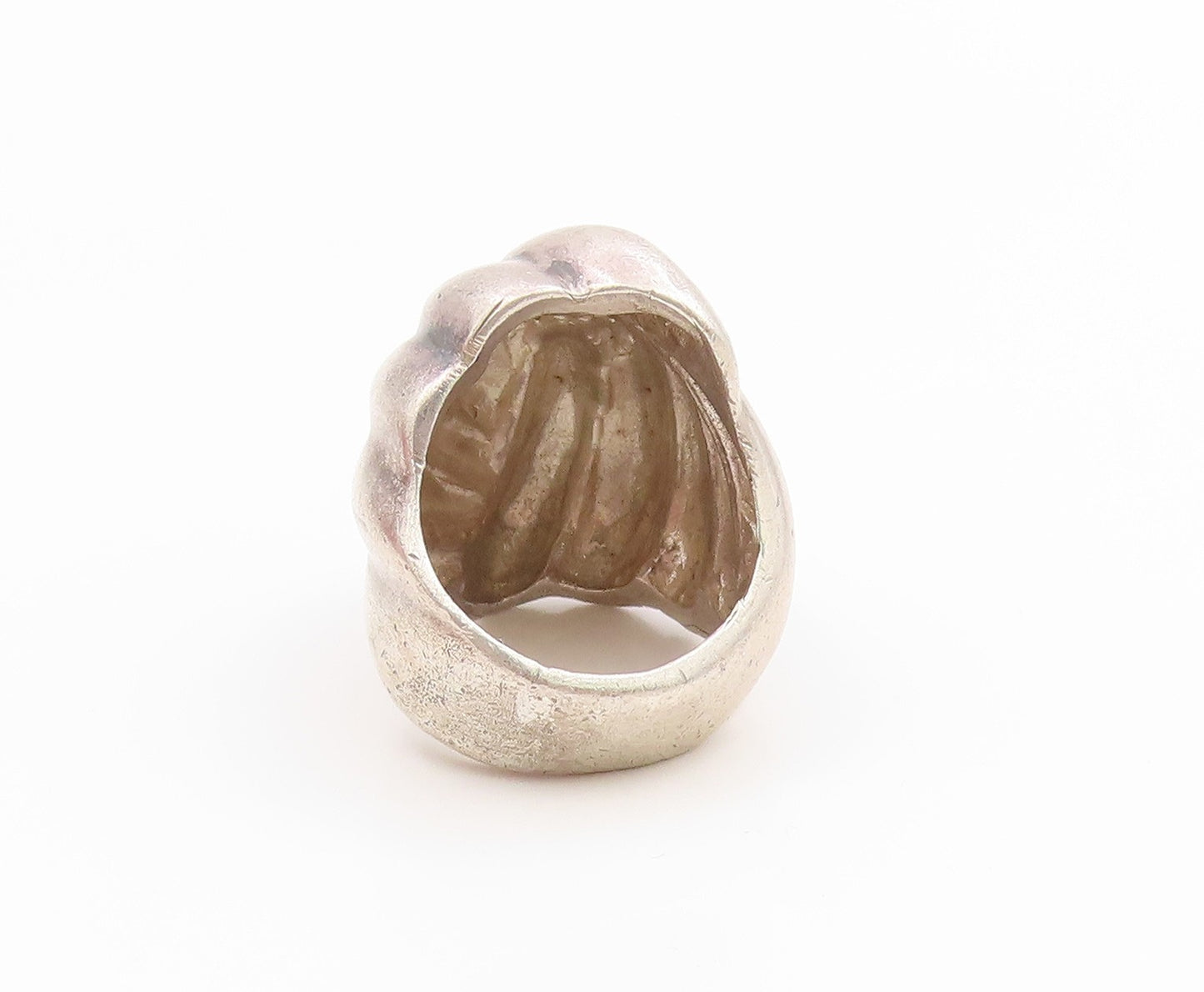925 Sterling Silver Vintage Ring MEXICO Classic Ribbed Knot Band  Sz 6  RG36006