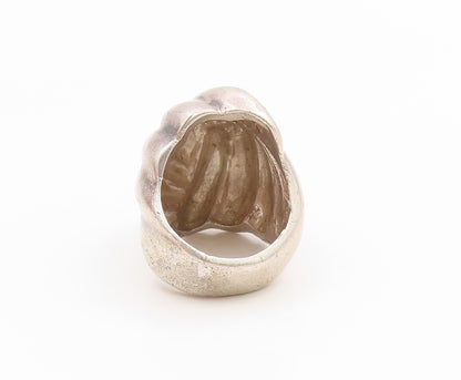 925 Sterling Silver Vintage Ring MEXICO Classic Ribbed Knot Band  Sz 6  RG36006