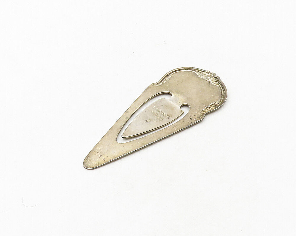 S. KIRK & SON 925 Silver  Vintage Etched Initials Floral Book Mark  TR2650