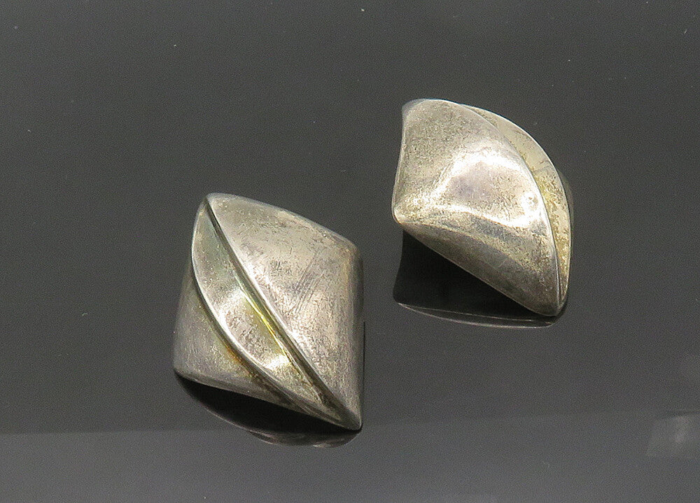 BAYANIHAN 925 Silver & 14K GOLD  Vintage Modernist Drop Earrings  EG10582