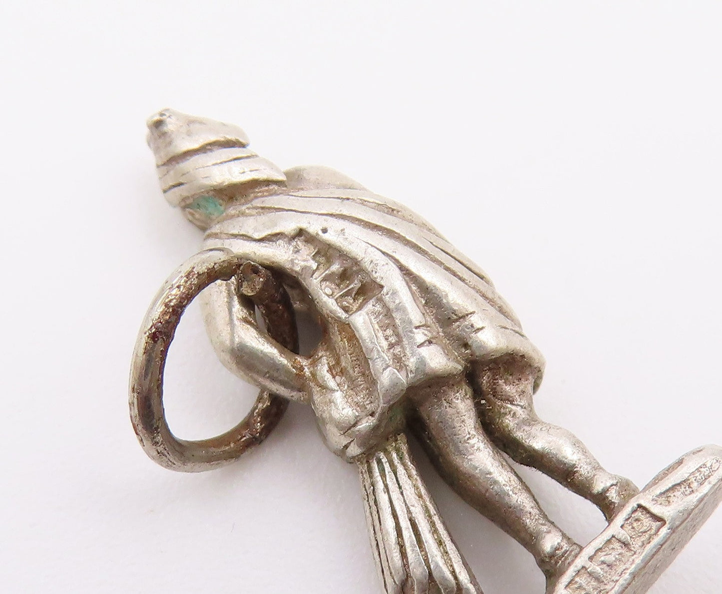 925 Sterling Silver  Vintage Petite Figure Pouring Water Drop Pendant  PT8143