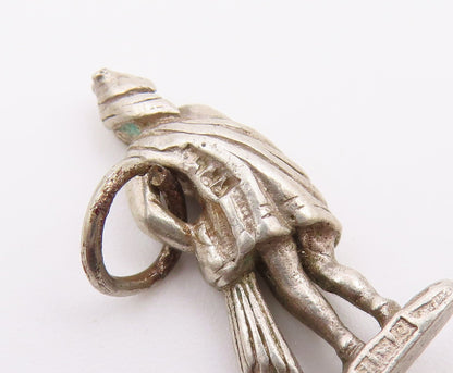 925 Sterling Silver  Vintage Petite Figure Pouring Water Drop Pendant  PT8143