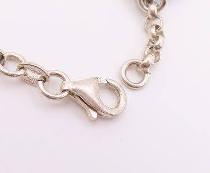 925 Silver  Vintage Lion Giraffe Duck Cow & Elephant Charm Bracelet  BT9333