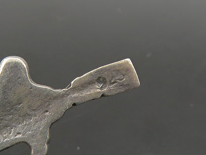 925 Sterling Silver  Vintage Machine Gun Dark Tone Pendant  PT19641