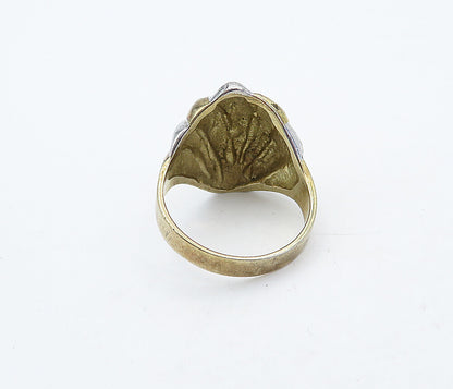 SETA 925 Sterling Silver  Vintage Two Tone Fluted Band Ring Sz 10  RG4851