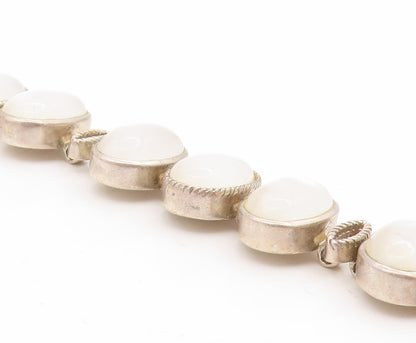 925 Sterling Silver Vintage Bracelet WHITNEY KELLY Cabochon Moonstone  BT11729
