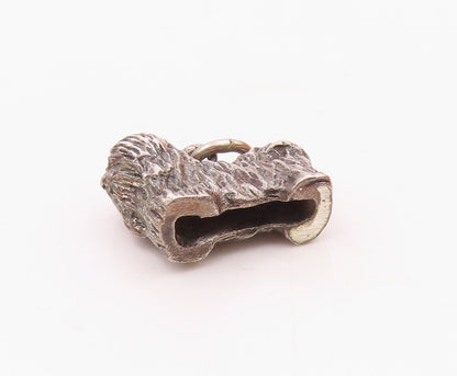 925 Sterling Silver  Vintage Bearded Collie Dog Charm Pendant  PT21332